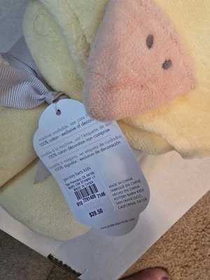 Toalla de algodón envoltura de baño Pottery Barn Kids Chick Baby nueva con etiquetas, talla única Foto 1 de 4