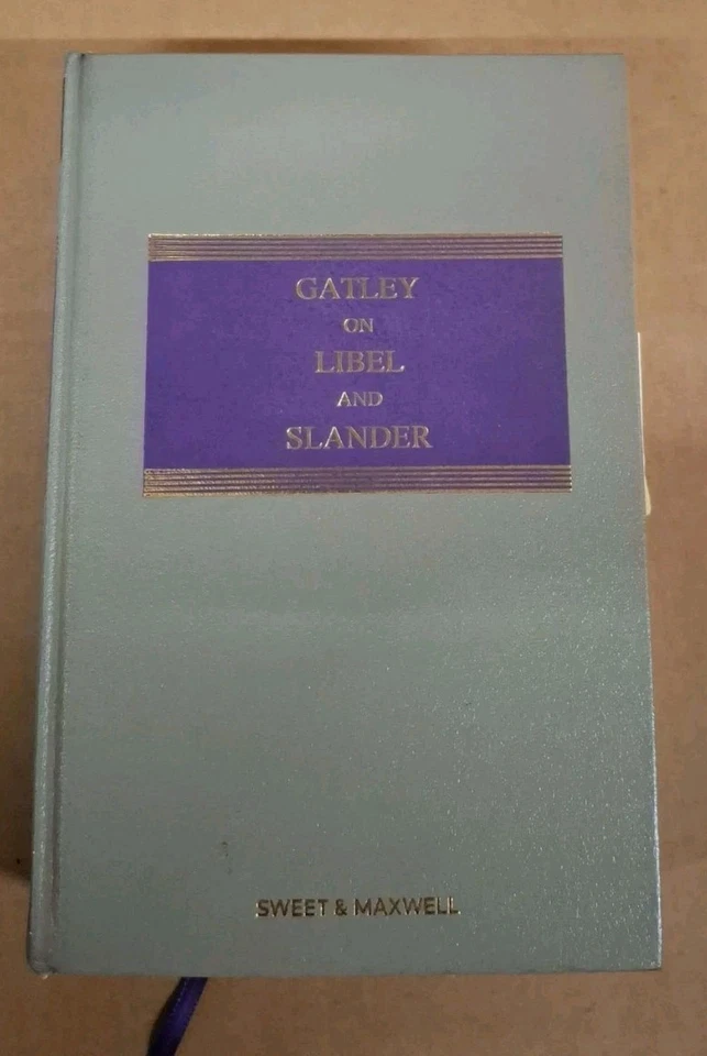 Gatley on Libel And Slander 11th Ed Hardback The Common Law Library - Image 1 of 2