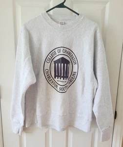 Vintage Soffe Super Sweats Sweatshirt College of Charleston Adult Large Gray 90s - Picture 1 of 10