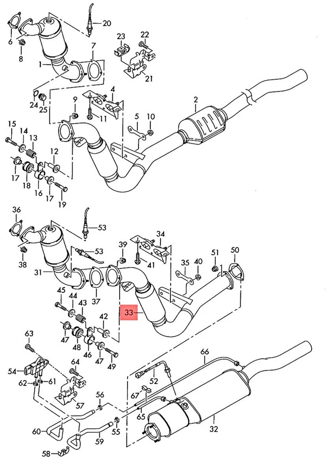 Genuine AUDI A8 S8 quattro 4E2 4E8 Intermediate Pipe 4E0253301M - Image 1 of 1