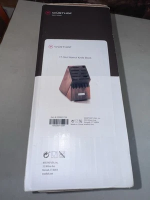 Bloque de almacenamiento de cuchillos Wusthof, 17 ranuras, nogal (2099601706) Foto 1 de 4
