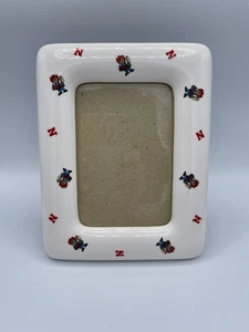 Vtg Official Nebraska Cornhuskers Ceramic Picture Frame College Football 7”H - Picture 1 of 8