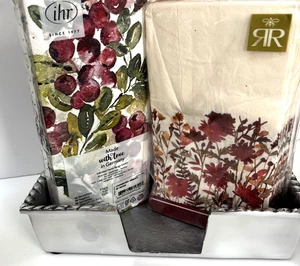 BOSTON INTERNATIONAL Guest Towel/Buffet Napkin Caddy Tray PEWTER CRANBERRY REID - Picture 1 of 13
