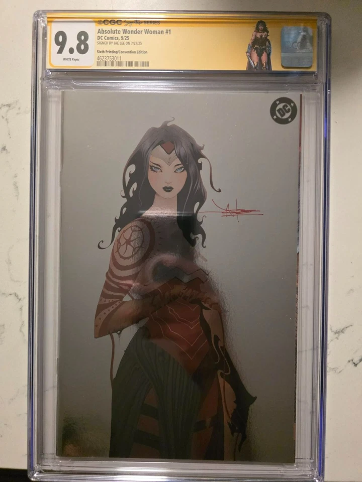 Absolute Wonder Woman 1 CGC 9.8 Foil Signed By Jae Lee Virgin SDCC W/ Cust. Lab. - Image 1 of 1