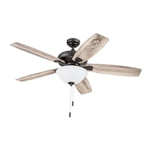 Cannes Inch Traditional Indoor LED Ceiling Fan with Light, Pull 52 Bronze - Picture 1 of 7