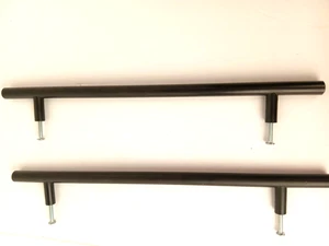 Mattschwarze Stahl Schubladengriffe, 12 Zoll lang, 7er Set, top - Bild 1 von 6