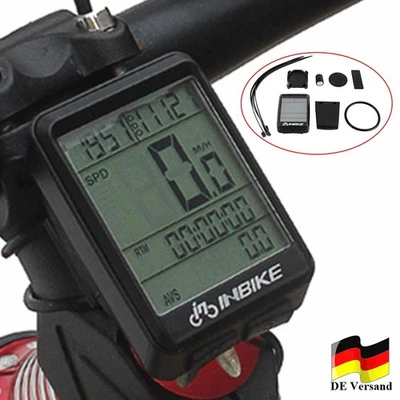 Kabellos Wasserdicht Elektronisch Rad Fahrrad Computer Stoppuhr Kilometerzähler - Bild 1 von 4