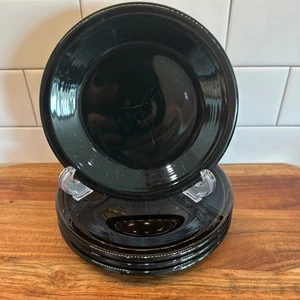 "Juego de 4 platos de postre ensalada negra HLC Fiestaware 7 1/4"" sin plomo" - Imagen 1 de 17