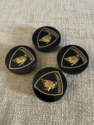 NEW GENUINE LAMBORGHINI AVENTADOR GALLARDO HURACAN URUS ALLOY WHEEL CENTRE CAPS - Image 1 of 4