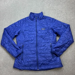 Patagonia Jacket Womens Large Blue Nano Puff Primaloft Insulated Puffer Ladies* - Picture 1 of 13