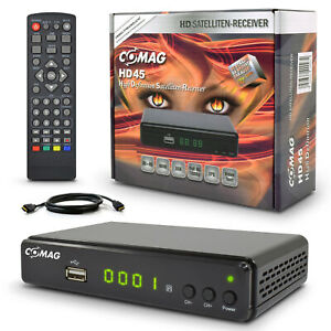 Comag FULL HDTV HD Digital Sat Receiver HD45 + HDMI Kabel DVB-S2 45 USB Scart