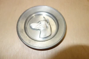 DEERFIELD VILLAGE PEWTER MINI PLATE DOBERMIN PINSCHER - Picture 1 of 5