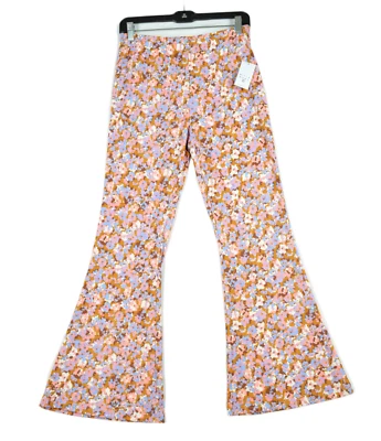 Billabong Pantalones Sueltos Colgantes Para Mujer L Estampado Floral Acampanados Leggings Informales Nuevos con Etiquetas Foto 1 de 4
