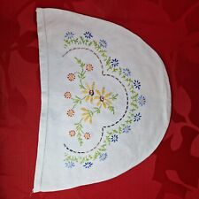 Vintage Hand Embroidered Linen / cotton  Tea Cozy - Cosy Cover  1940's / 1950's