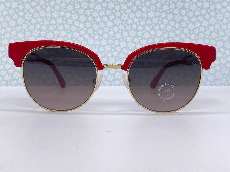 Женские солнцезащитные очки Etnia Barcelona красные круглые золотистые кошачий глаз Marina RDGD - Изображение 1 из 4