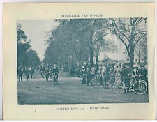 Cycling Rotten Row Hyde Park London Antique Print Picture Victorian 1900 BPF#640