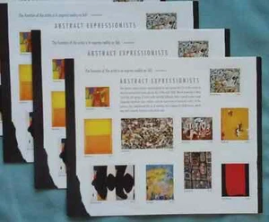 SHEET - ABSTRACT EXPRESSIONISTS 44¢ US Postage Stamps Sc #4444 - Picture 1 of 3