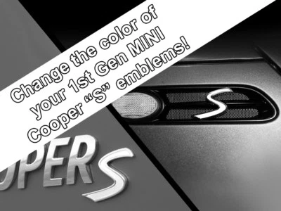 Inserciones de calcomanía D136 Scuttle y emblema trasero S para MINI Cooper S 1ª generación R52 R53 Foto 1 de 3