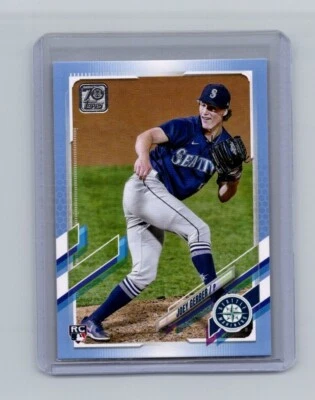 2021 Topps Update Joey Gerber RC Father's Day Powder Blue Parallel /50 Mariners - Image 1 of 2