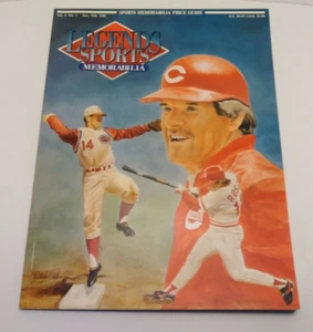 Legends Sports Memorabilia Magazine Vol 5 #1 Pete Rose con foglio di carte non tagliato - Foto 1 di 4
