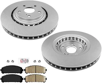 Fits 2010-2015 Lexus RX350 & 10-15 RX450H Front Disc Brake Rotors & Brake Pads - Image 1 of 4