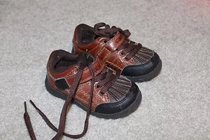 Carters casual dress shoes toddler infant boy 6 shotgun 3 brown black - Picture 1 of 7
