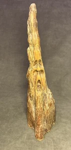 18” Cypress Knee Wood Spirit Mystical Gnome Elf Hand Carved And Signed - Picture 1 of 20
