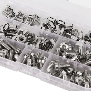 M6 X 20 Käfigmuttern Und -schrauben 20 Mm Netzwerk Schrank-Regalschrauben + M6 - Afbeelding 1 van 11