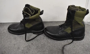 German Army Jungle Boots by Baltes – Leather & Canvas – Black/Green – UK Size 7 - Picture 1 of 24