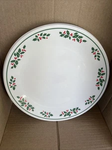 "4 platos de cena de navidad vintage Corelle Corning Holly Days 10,25""" - Imagen 1 de 4