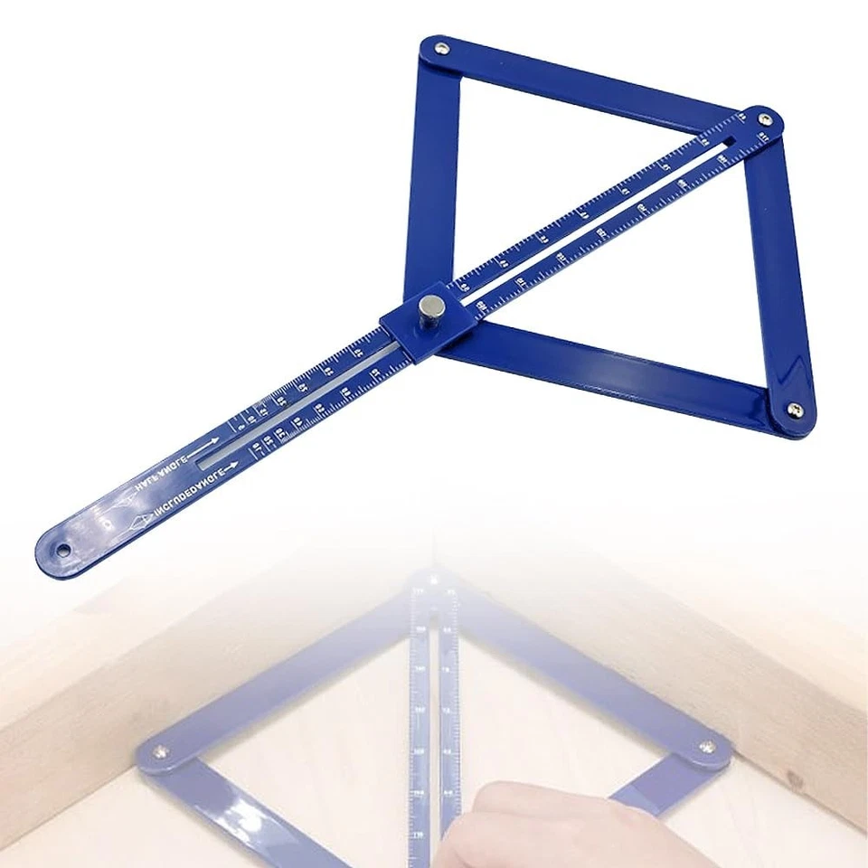 Miter Saw Protractor Angle Finder Bevel Gauge Corner Tool with Scales - Image 1 of 4
