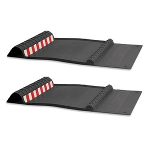 Durable Rubber Parking Mats - 2-Pack with Anti-Skid & Drip Tray, 21" x 11" x 2" - Picture 1 of 9