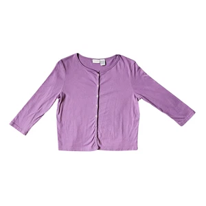 Cárdigan vintage años 90 Newport News púrpura con botones a presión - mediano para mujer - Imagen 1 de 6