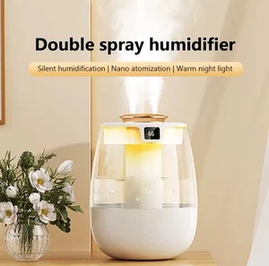 2 in 1 Diffuser Humidifier Essential Oil Double Spray Quiet Purify Carbon Aroma - Picture 1 of 7