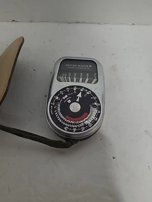 Medidor de exposición Weston Master III, modelo 737 con estuche de cuero gris, ¡FUNCIONA MUY BIEN! Foto 1 de 4