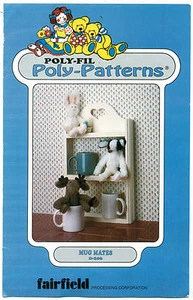 Poly-Fil Poly Patterns Mug Mates 9" Tall Cow, Rabbit, Moose Patterns ~ Fairfield - Imagen 1 de 2