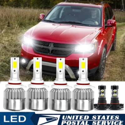 KIT combinado de faros LED 6x 6000K + faros antiniebla para Dodge Journey 2010-2019 Foto 1 de 4