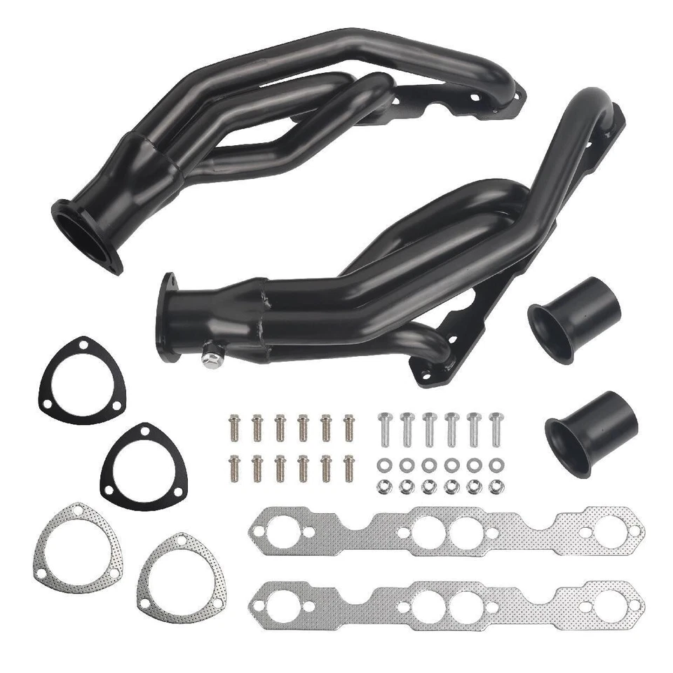 Exhaust Headers For Chevy Chevrolet GMC C/K 1500 2500 3500 5.0L 5.7L V8 Black - Image 1 of 1