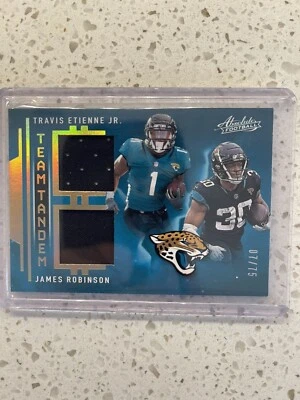 2021 Absolute Travis Etienne James Robinson  Team Tandem  /75 Patch Rookie - Image 1 of 2