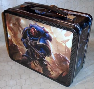 Warhammer 40K Space Marines Lunch Box OOP Limited - Metal Tote - Picture 1 of 5
