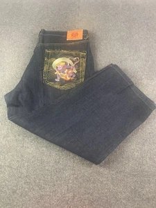 Red Monkey Company Mens 100% Cotton Japanese Button Fly Embroidered Jeans Sz 44 - Bild 1 von 12