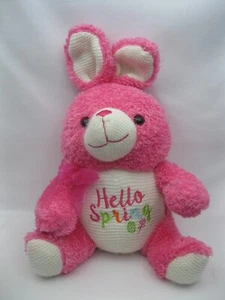 Peluche coniglietto pasquale rosa Dan Dee 16" Ciao coniglio primavera giocattolo imbottito con animali in perfette condizioni - Foto 1 di 14