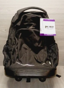 JWorld New York Sunny Rolling Backpack Black 17” NWT - Picture 1 of 7