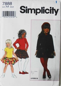 Simplicity 7888 Girls Dresses Sewing Pattern Sz 2-3-4 - Picture 1 of 1