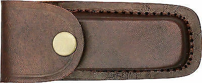 Brown Leather Belt Pouch Sheath for Folding Knife or Tool up to 4" Pa33234