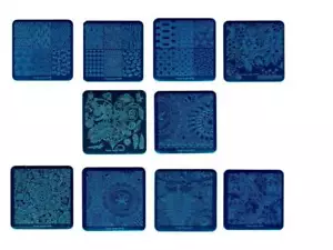 Lot of 10 Finger Angel Design Manicure Nail Art Image Stainless Steel Templates - Picture 1 of 12