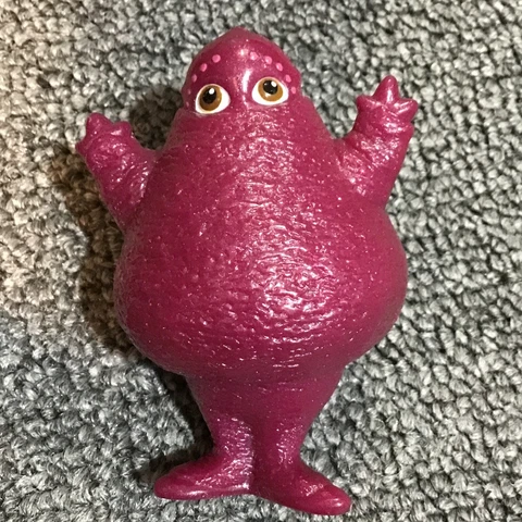 Boohbah Figure Toy Bobblehead Playskool Hasbro 2003 Pink Purple Plastic Topper Cover