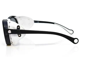 MONCLER Shield Sunglasses Polarized Mirror Genuine Leather Shield Blue 0090/02D - Picture 1 of 11