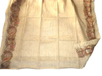 CROSCILL CALAIS NORMANDY MARRAKESH PAISLEY GOLD cinnamon SHEER (1) PANEL 42 X 84 - Image 1 of 4
