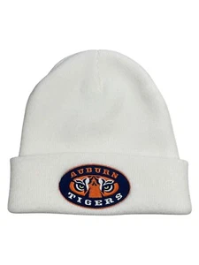 Auburn Tigers NCAA Beanie Knit Hat White Mascot Logo White Women’s One Size OS - Picture 1 of 3